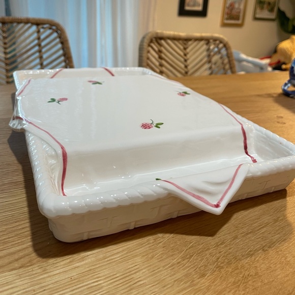 Shafford Original Serving Platter Appetizer Strawberry Divided Tray Vintage 1986 - Picture 1 of 3